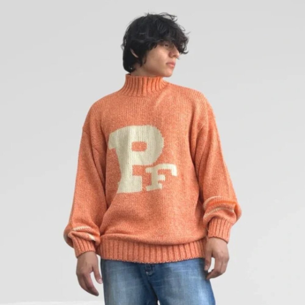 Men's Phat Farm Orange | Cream Sweater NWT